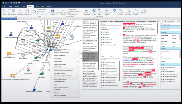 i2 TextChart interface